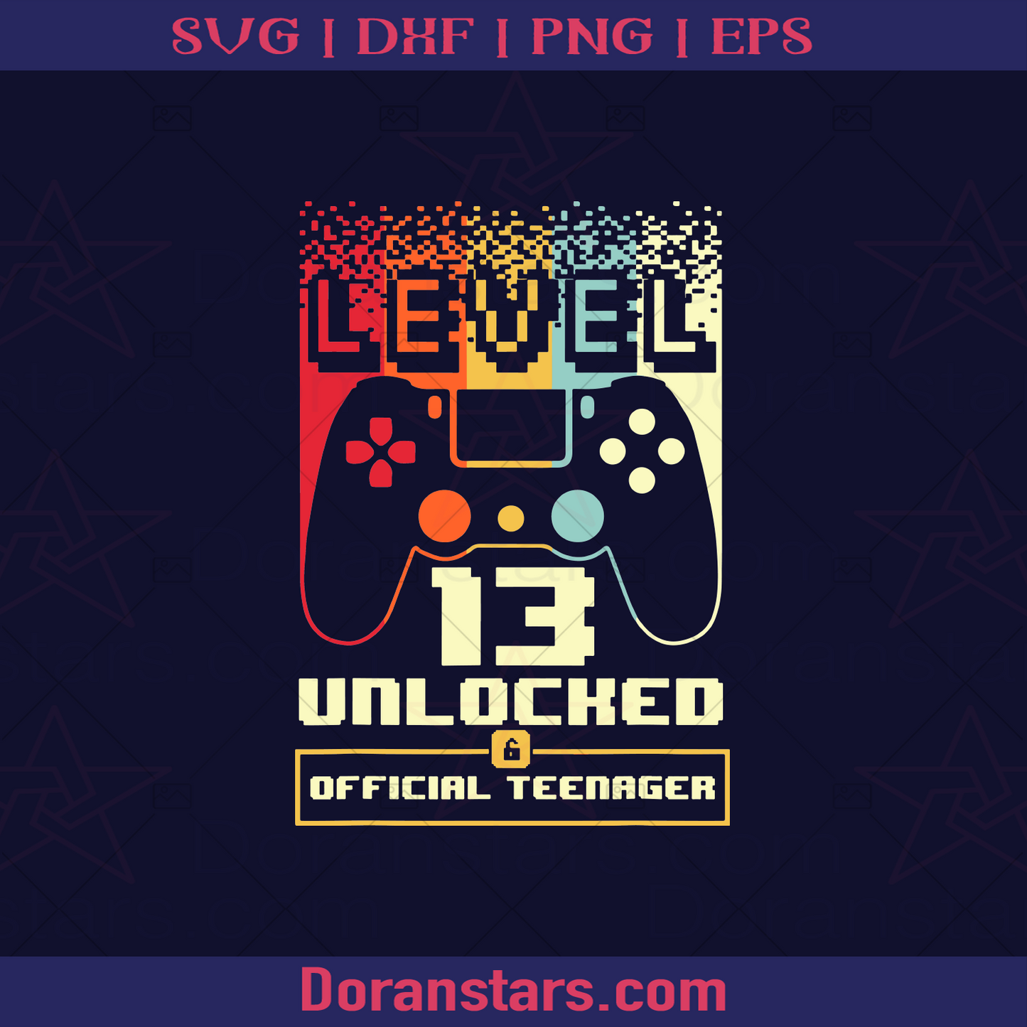 13th Birthday Gift Boys Level 13 Unlocked Official Teenager T-Shirt, Game Art, Xbox Gamer, Playstation Gamer, Game Day, Gamer, Gaming, Young Gamer, Gamer Birthday Gift, Fortnite Gamer logo, Svg Files For Cricut, Dxf, Eps, Png, Cricut Vector, Digital Cut Files Download - doranstars.com