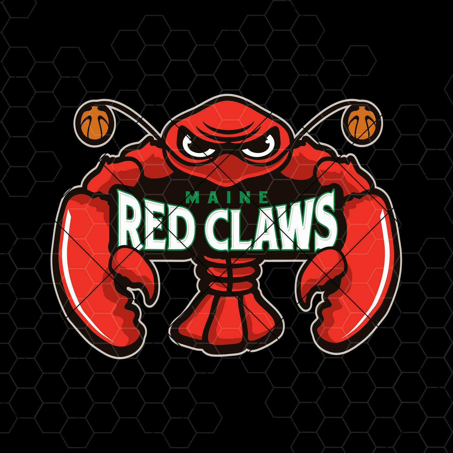 Maine Red Claws Digital Cut Files Svg, Dxf, Eps, Png, Cricut Vector, Digital Cut Files Download
