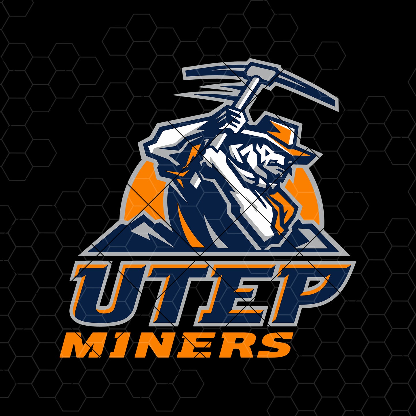 UTEP Digital Cut Files Svg, Dxf, Eps, Png, Cricut Vector, Digital Cut Files Download