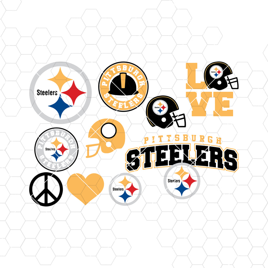 Pittsburgh Steelers SVG, Pittsburgh Steelers files, steelers logo, football, silhouette cameo, cricut, digital clipart, layers, png dxf ai