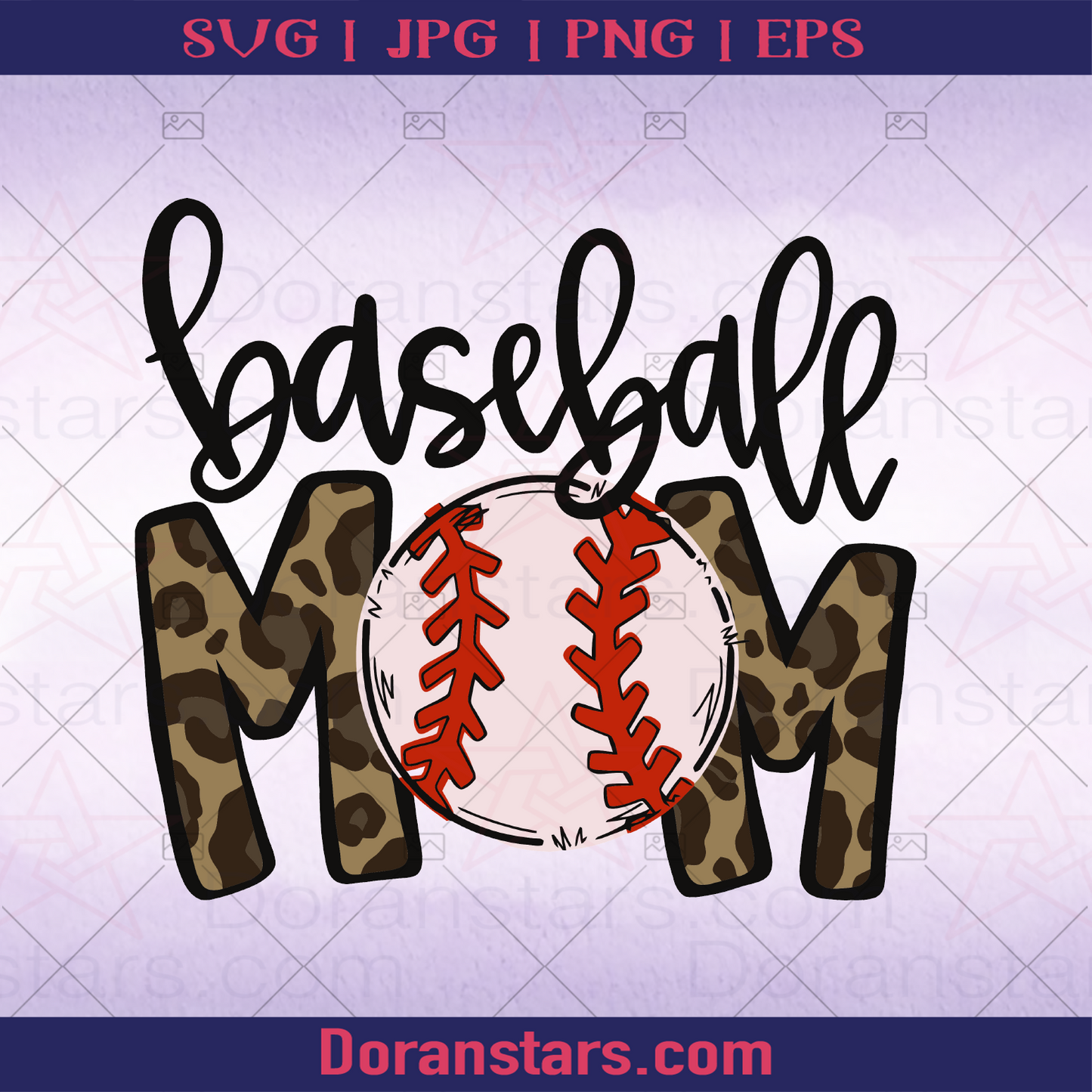 Baseball Mom, passion with sport logo, Svg Files For Cricut, Dxf, Eps, Png, Cricut Vector, Digital Cut Files Download
