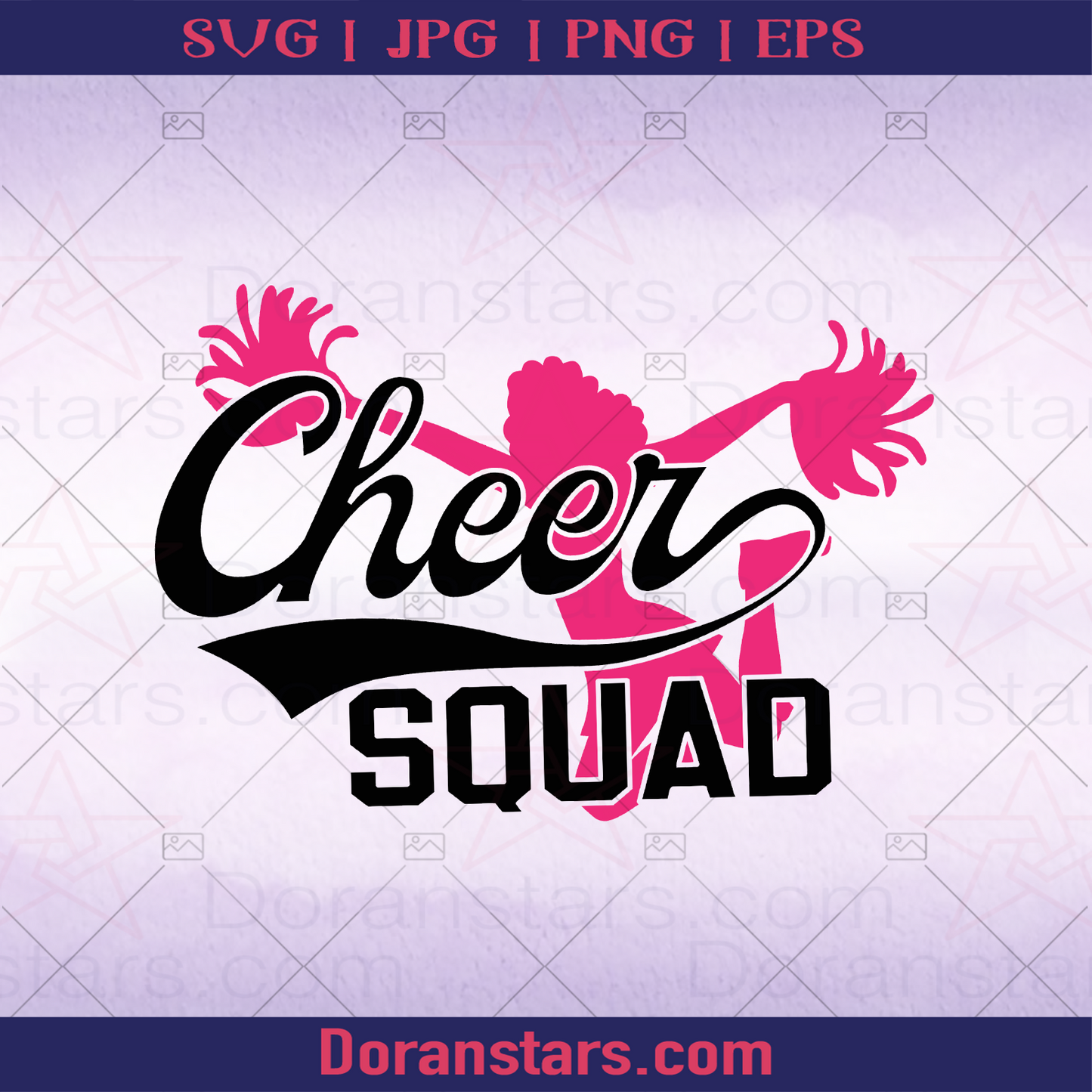 Cheer Squad, Cheerleading team logo, Svg Files For Cricut, Dxf, Eps, Png, Cricut Vector, Digital Cut Files Download