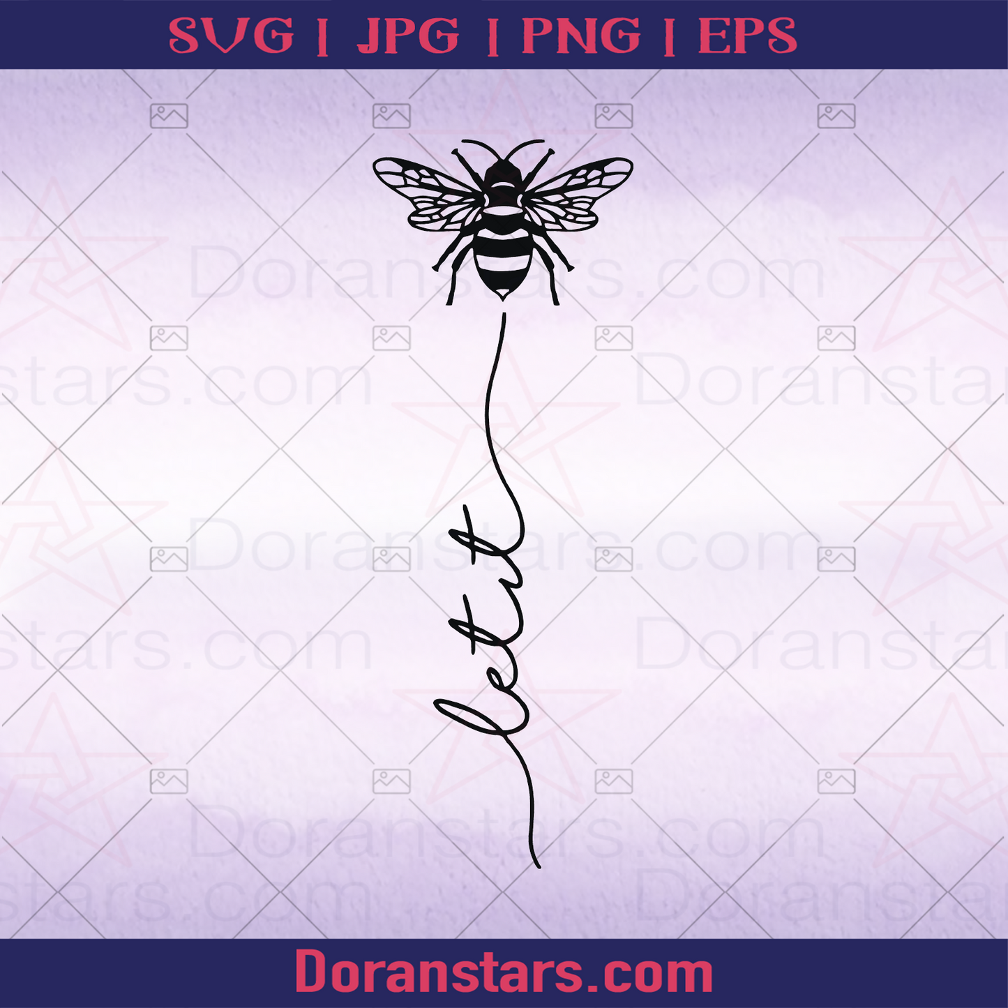 Let It Bee, Hippie Free Spirit Symbol logo, Svg Files For Cricut, Dxf, Eps, Png, Cricut Vector, Digital Cut Files Download