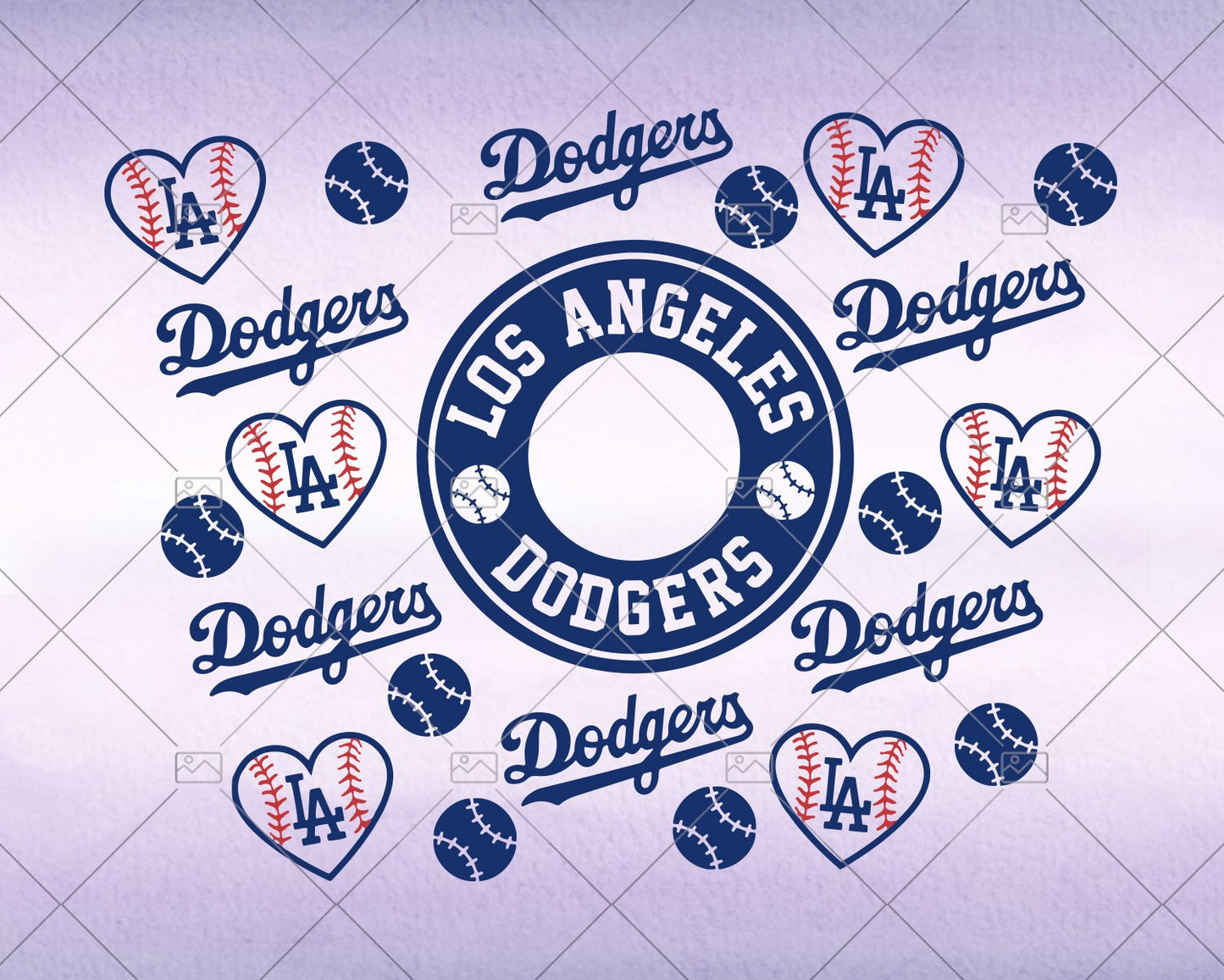 Los Angeles Dodgers SVG,Full wrap SVG for Starbucks Tumbler - Svg for DIY, DIY Starbuck Cup Instant Download