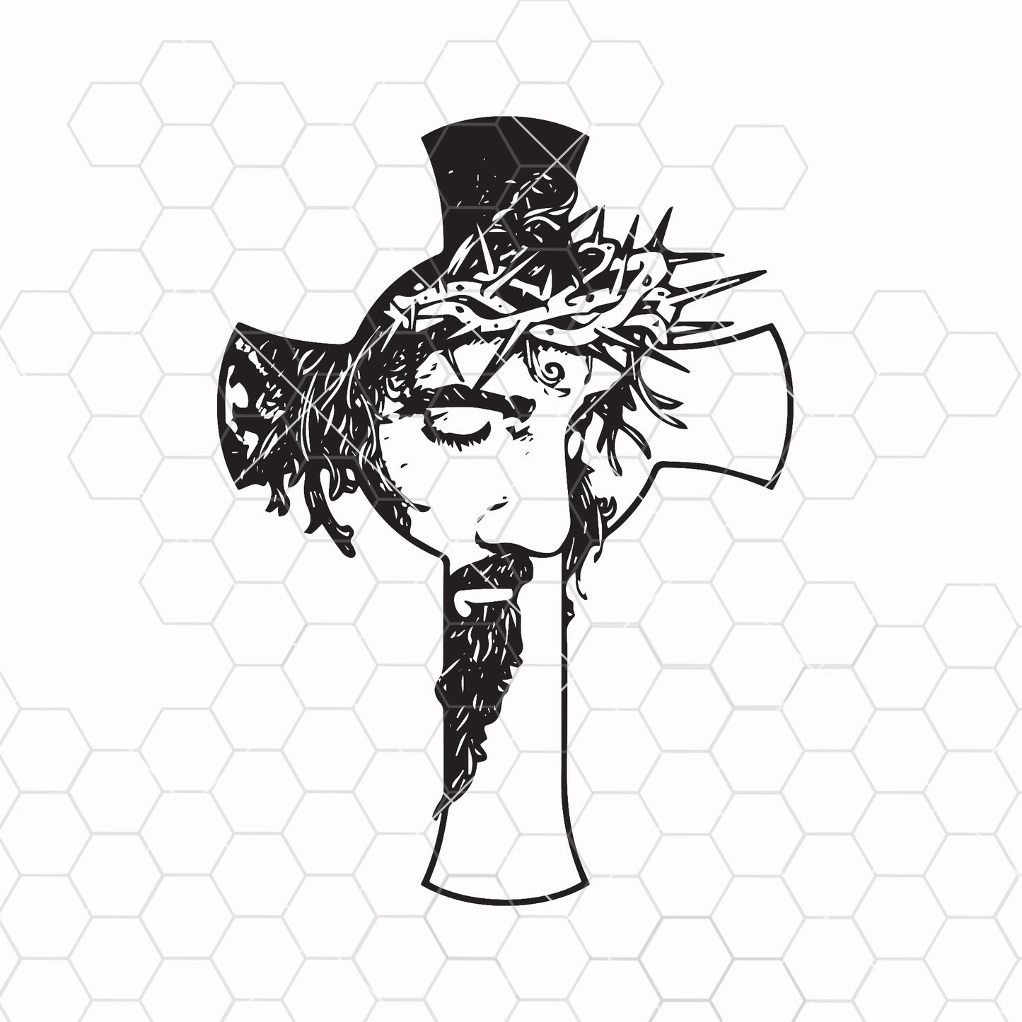 Jesus Cross SVG - SVG, Jesus SVG, Cross Svg, Cross Clipart, Jesus Files for Cricut