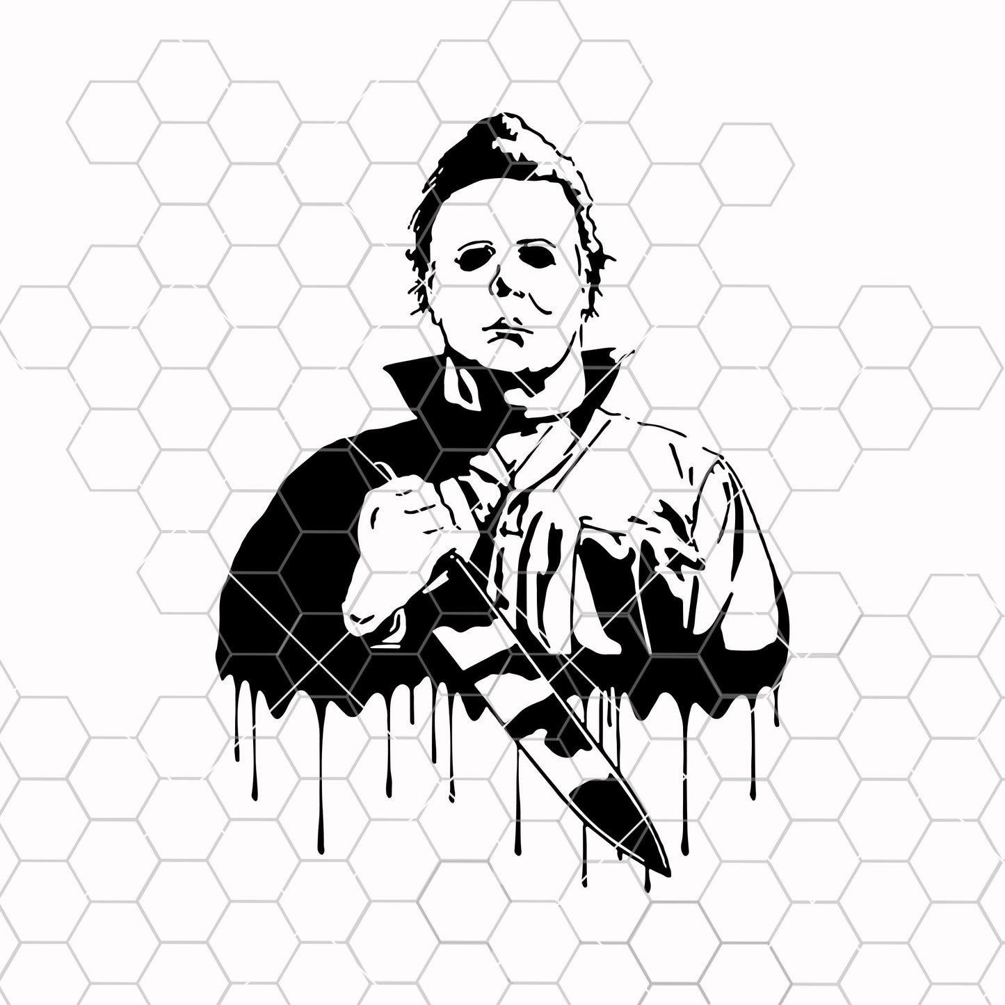 Michael Myers Digital Cut File Halloween DxF EpS PDF PnG SVG Silhouette Cameo Cricut Design Michael Myers