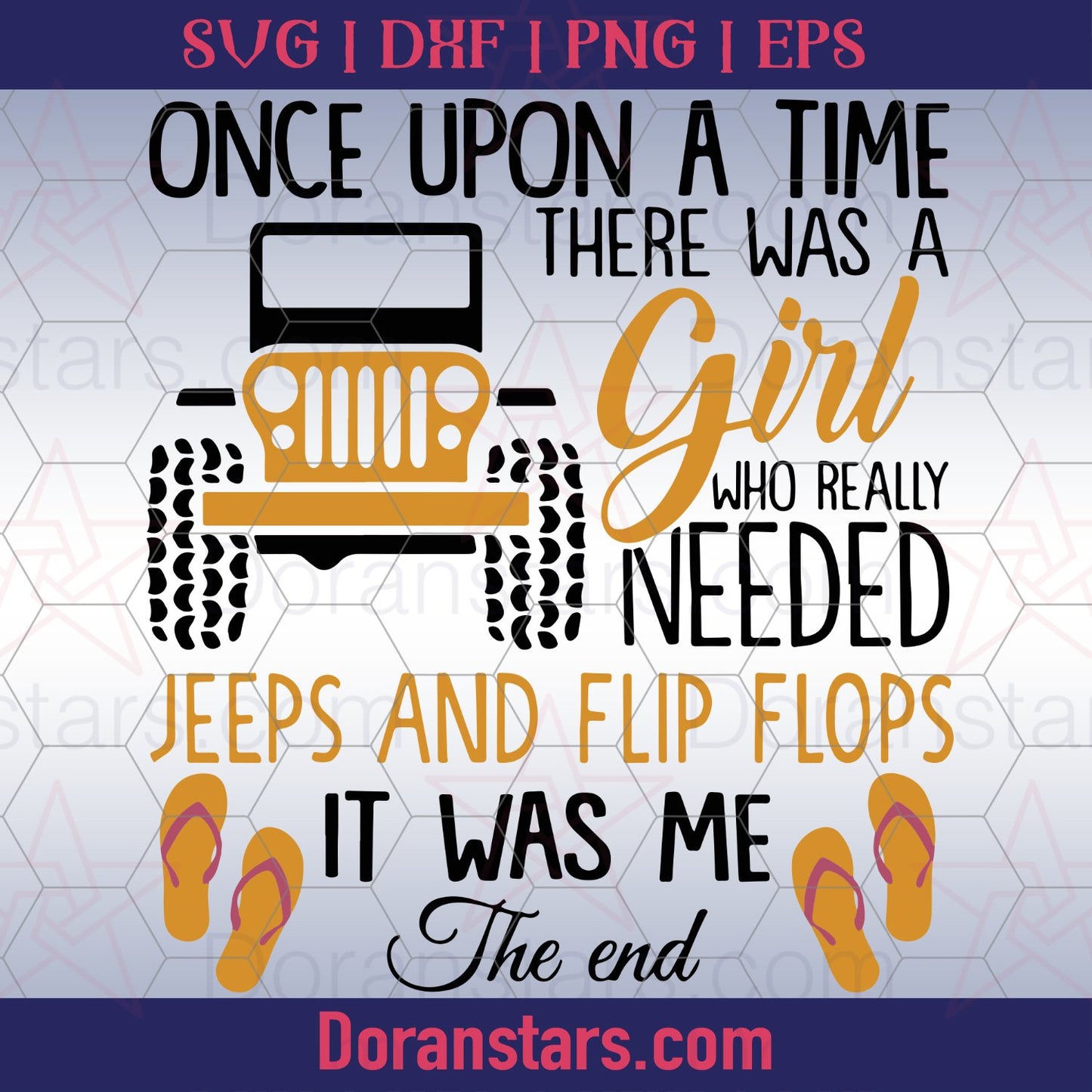 Once Upon A Time There Was A Girl Who Really Needed Jeep Svg - png - eps - dxf vector files for Silhouette Cameo, Cricut, clipart for DIY gifts - Doranstars.com