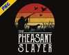 The Pheasant Slayer logo, Svg Files For Cricut, Dxf, Eps, Png, Cricut Vector, Digital Cut Files, Pheasant, Hunting, Hunt, Neon, Synthwave theme, Bird hunting