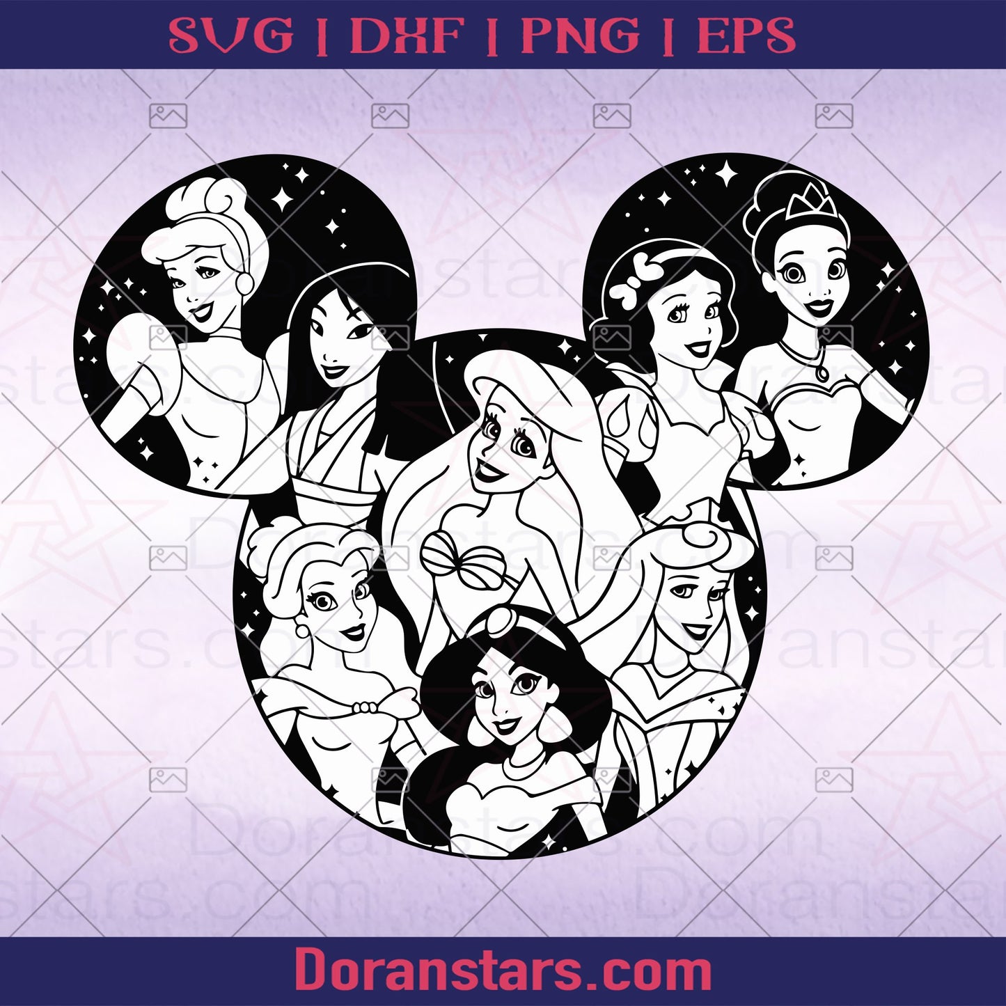 Disneyland Svg Disney Princess Svg Files Halloween Disney Svg Head Mickey Mouse Svg Cut file Vector Files Craft Supplies & Tools