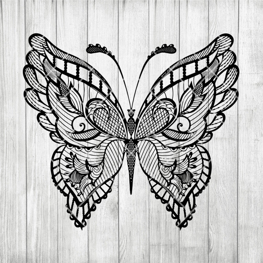 BUTTERFLY Mandala svg, Zentangle Butterfly svg, Intricate svg File, Cricut Design svg, Mandala Animal