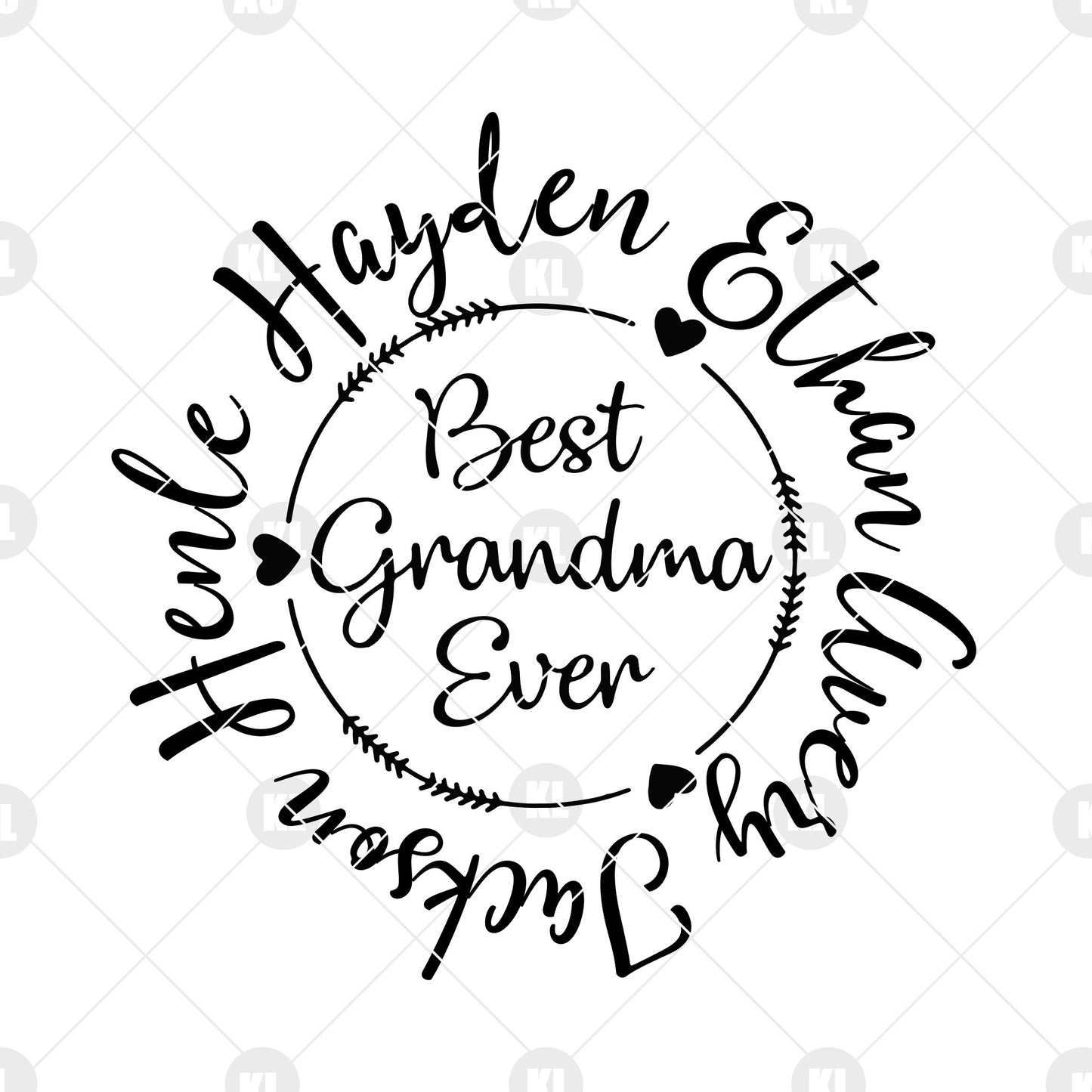 Best Grandma Ever Digital Cut Files Svg, Dxf, Eps, Png, Cricut Vector, Digital Cut Files Download