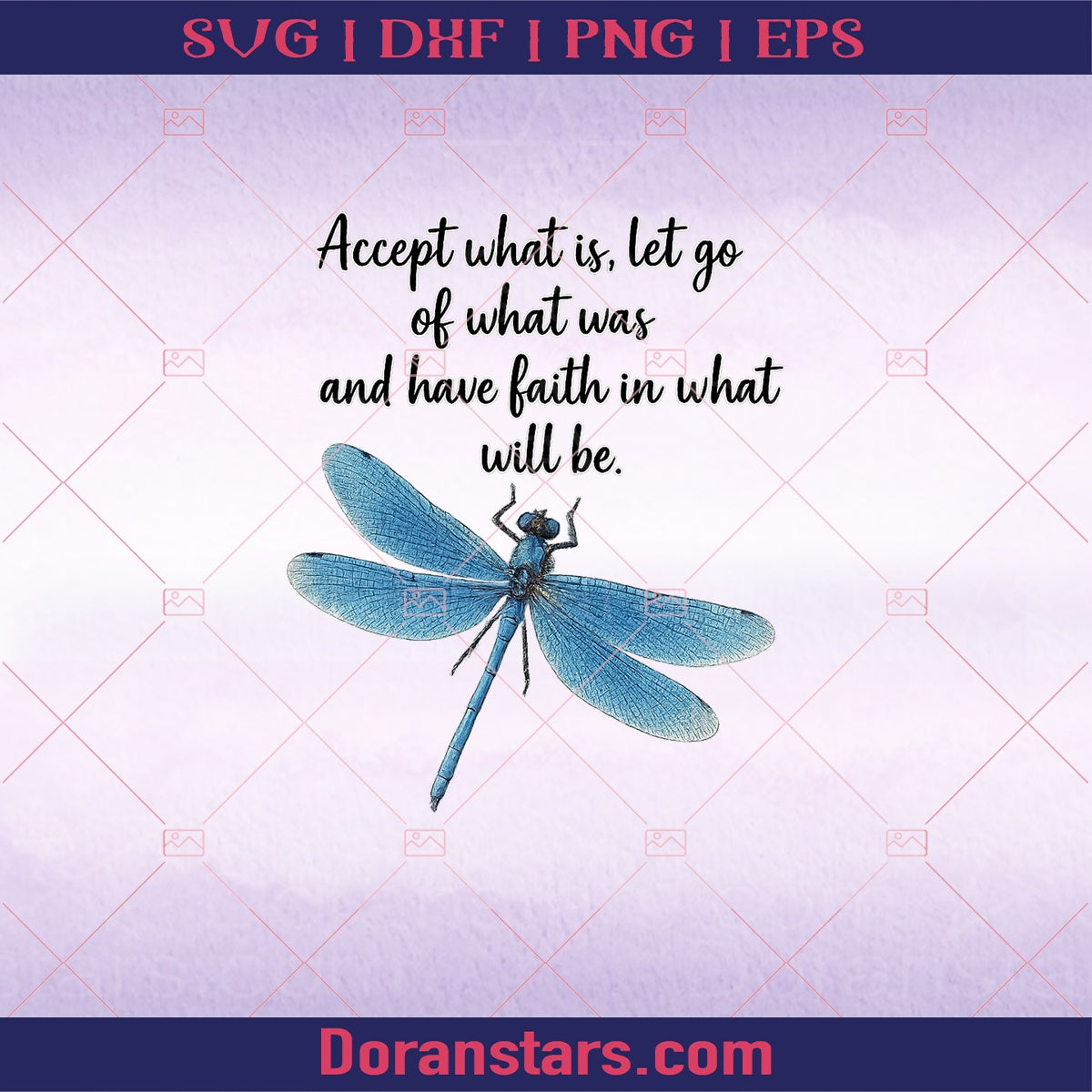 Accept what is let go of what was and have faith in what will be Religious SVG cut file for Cricut & Silhouette by DoranStars