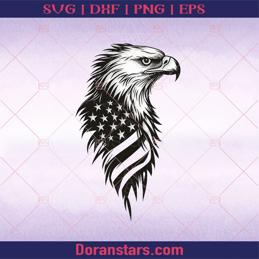 Eagle With American Flag Svg American Flag Svg