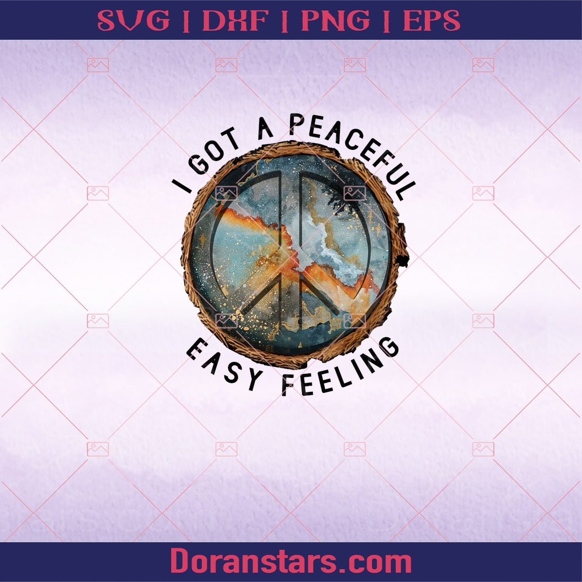 I Got A Peaceful Easy Feeling SVG Design cut file for Cricut & Silhouette by DoranStars