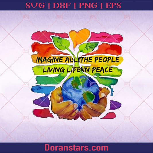 Living life in peace png digital SVG Design cut file for Cricut & Silhouette by DoranStars