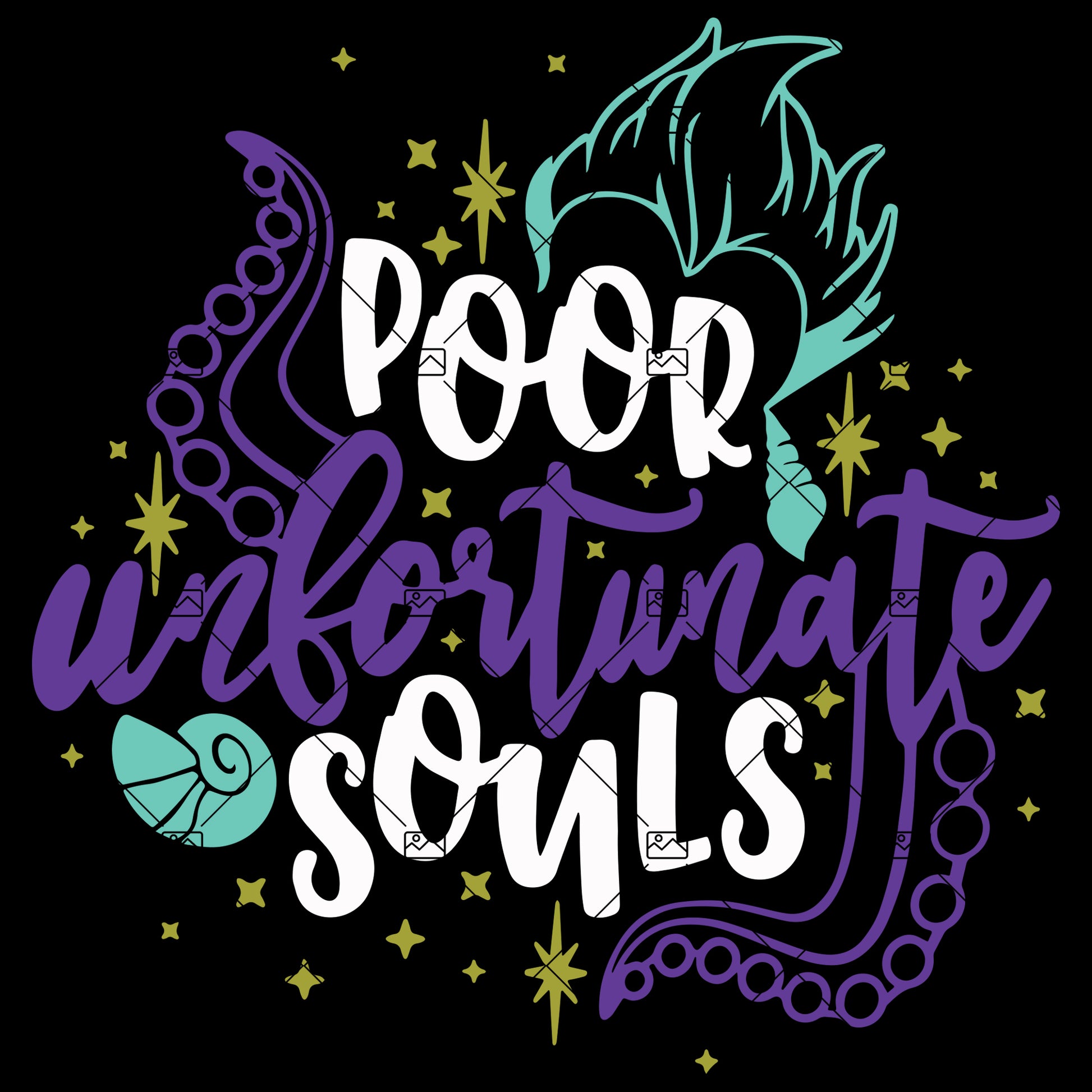 Poor Unfortunate Souls Svg Disney Villains Svg Ursula SVG Cut File
