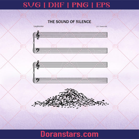 The Sound Of Silence 24 png digital download SVG Design cut file for Cricut & Silhouette by DoranStars