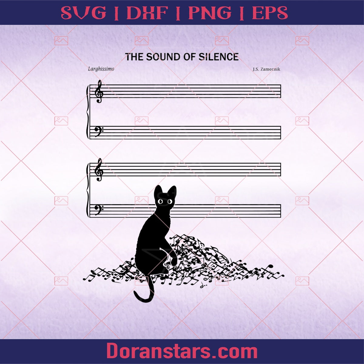 The Sound Of Silence 25 png digital download SVG Design cut file for Cricut & Silhouette by DoranStars