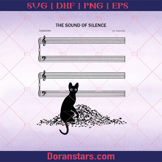 The Sound Of Silence 25 png digital download SVG Design cut file for Cricut & Silhouette by DoranStars