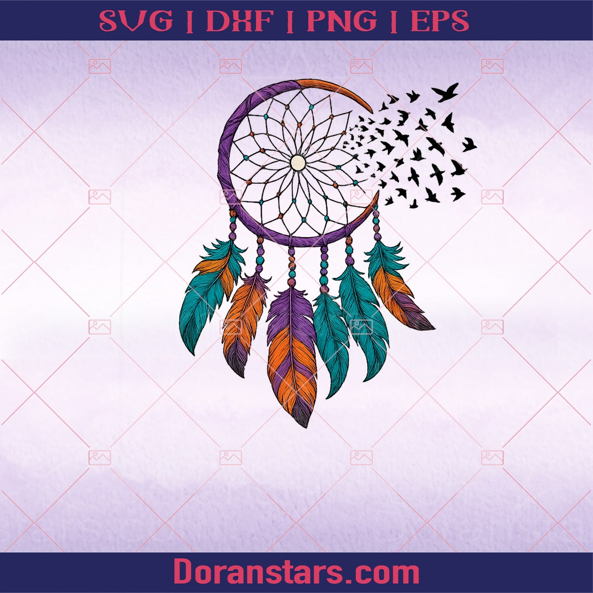 dreamcatcher SVG Design cut file for Cricut & Silhouette by DoranStars
