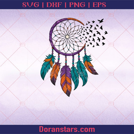 dreamcatcher SVG Design cut file for Cricut & Silhouette by DoranStars