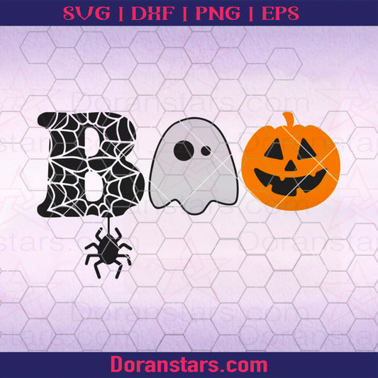 Boo SVG Halloween Ghost Pumpkin Kids Cut File for Cricut Halloween SVG cut file for Cricut & Silhouette by DoranStars