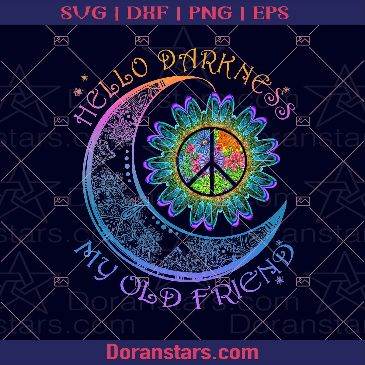 hello darkness my old friend png digital download SVG Design cut file for Cricut & Silhouette by DoranStars
