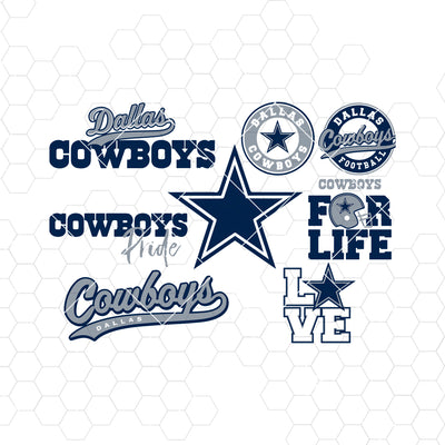 Dallas Cowboys SVG, Dallas Cowboys files, cowboys logo, football, silhouette cameo, cricut, cut files, digital clipart, layers, png dxf ai