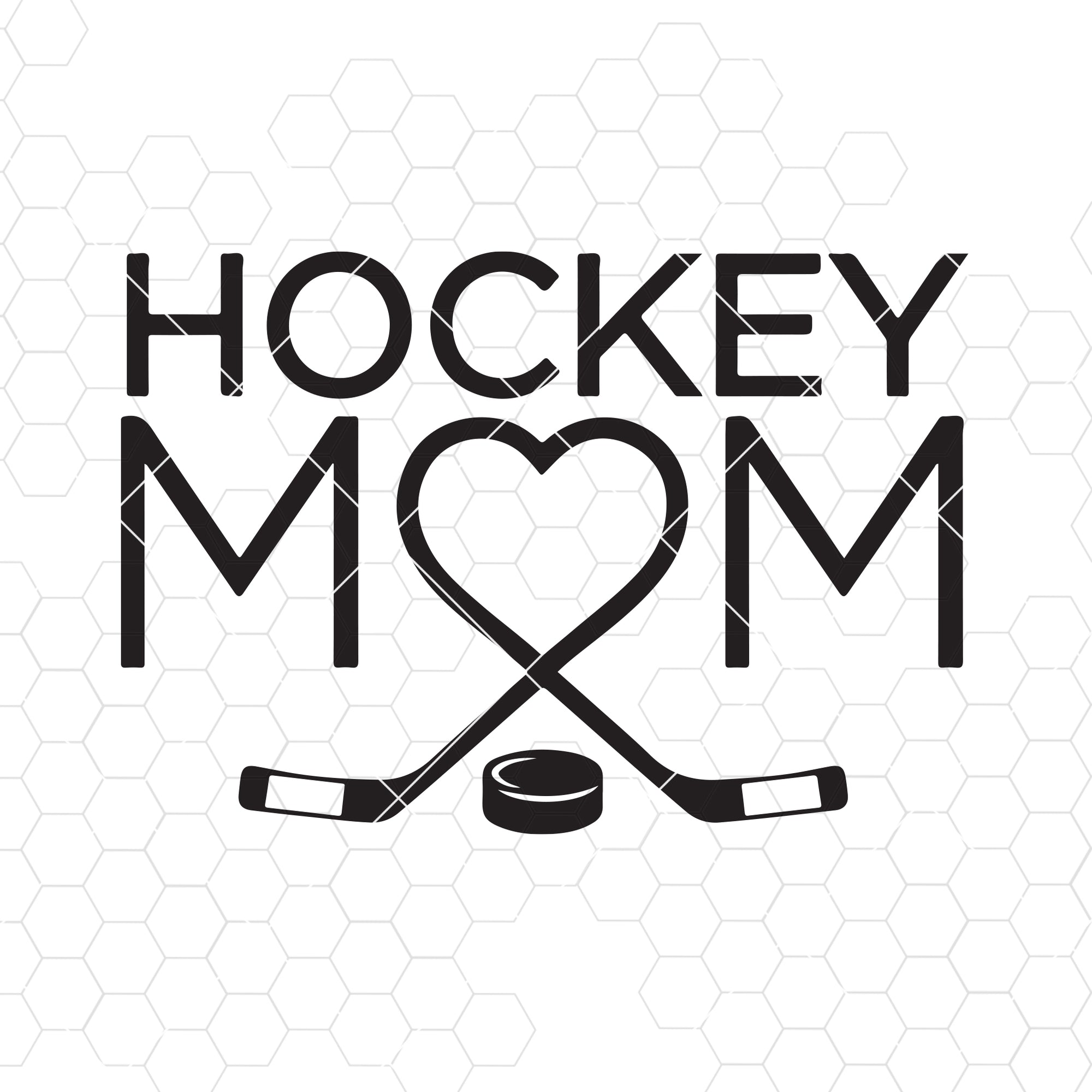 Hockey Mom SVG - Heart Hockey - Love Hockey - Hockey SVG - Cutting files  for Silhouette Cameo & Cricut, svg - dxf - ai - eps - png / s-003 Doranstar  - DoranStars