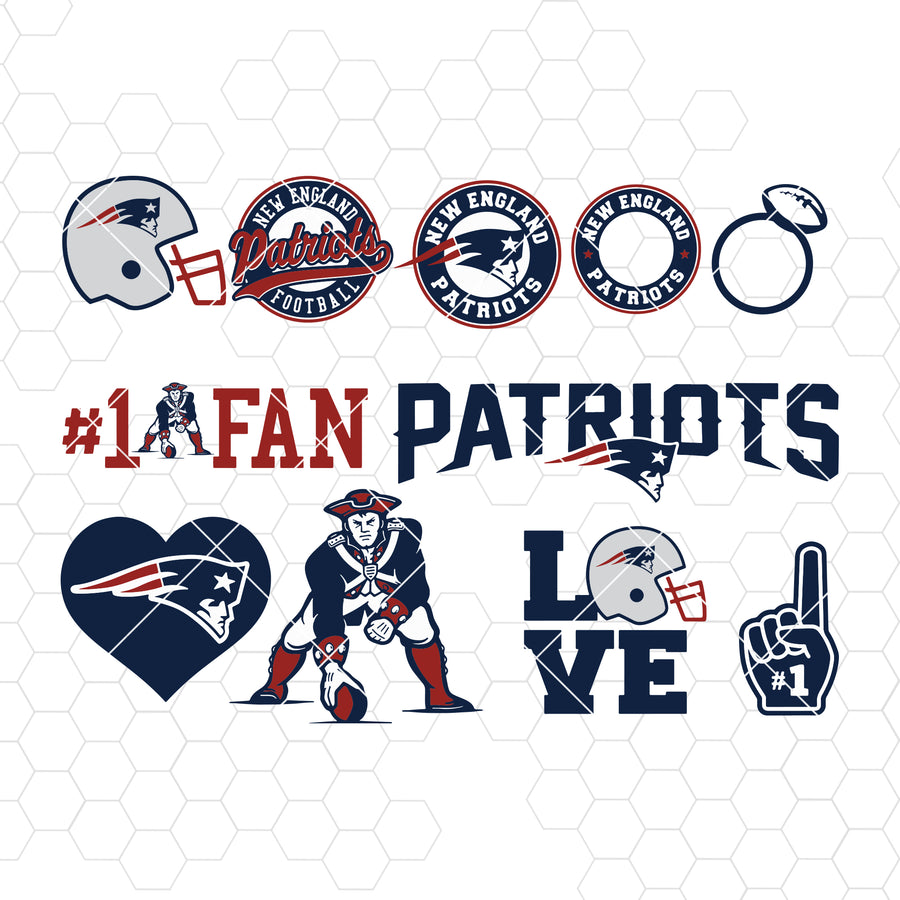 New England Patriots SVG, New England Patriots files, patriots logo, football, silhouette cameo, cricut, digital clipart, layers, png dxf ai