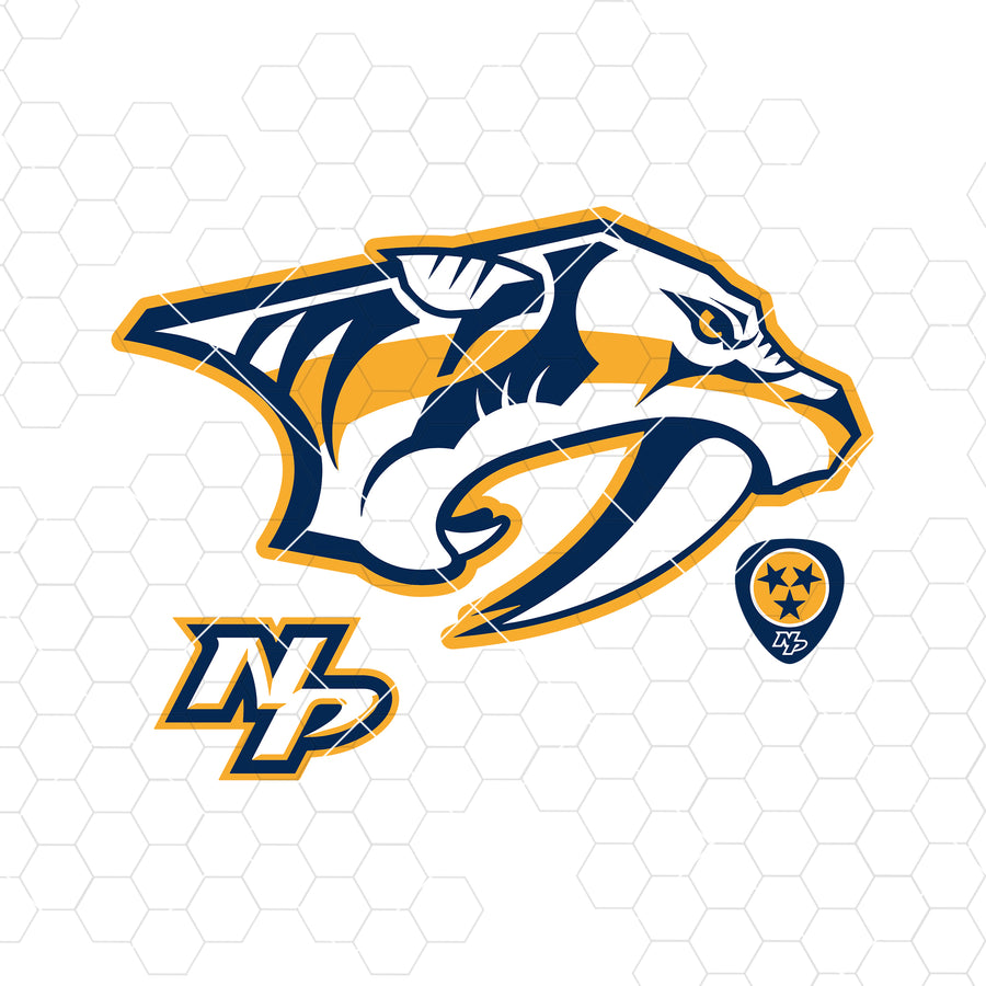 Nashville Predators Digital Cut Files Svg, Dxf, Eps, Png, Cricut Vector, Digital Cut Files Download