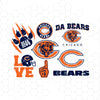 Chicago Bears SVG, Chicago Bears files, bears logo, football, silhouette cameo, cricut, cut file, digital clipart, layers, png dxf ai