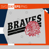 Braves SVG, Football SVG,Braves T-shirt Design,Braves Baseball, Braves Basketball Cricut Cut Files, Silhouette Cut Files, SVG Cut Files