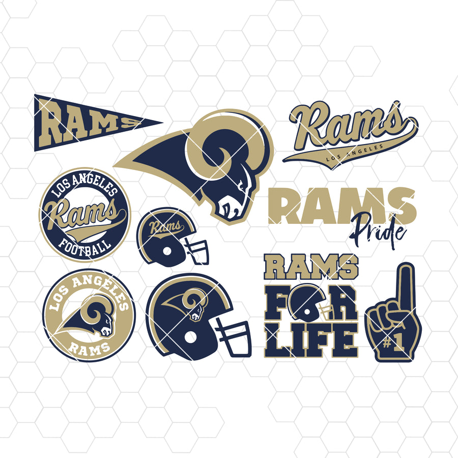 Los Angeles Rams SVG, Los Angeles Rams files, rams logo, football, silhouette cameo, cricut, cut files, digital clipart, layers, png dxf ai