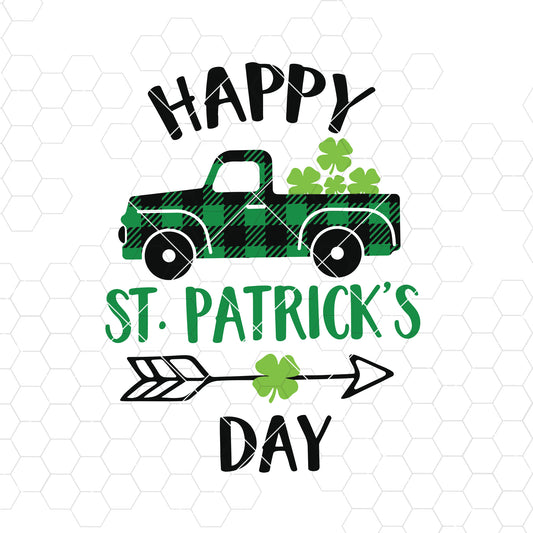 Happy St. Patrick’s Day Svg, St Patricks Svg, St Patricks Cricut, Lucky Svg, Kids Svg, Vintage Truck Svg Cut Files for
