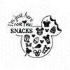 Disney Svg, Mickey Svg, I'm Just Here For The Snacks Svg Dxf Eps Png Jpg Disney Snacks Shirt Cutting File