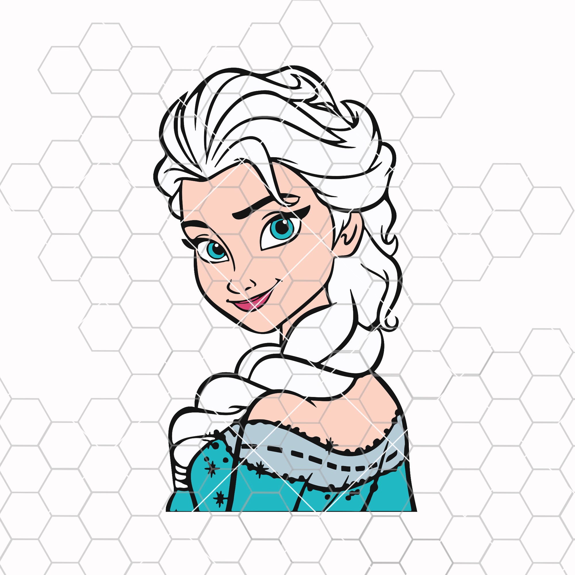 Princess Christmas SVG Frozen Elsa princess svg christmas 