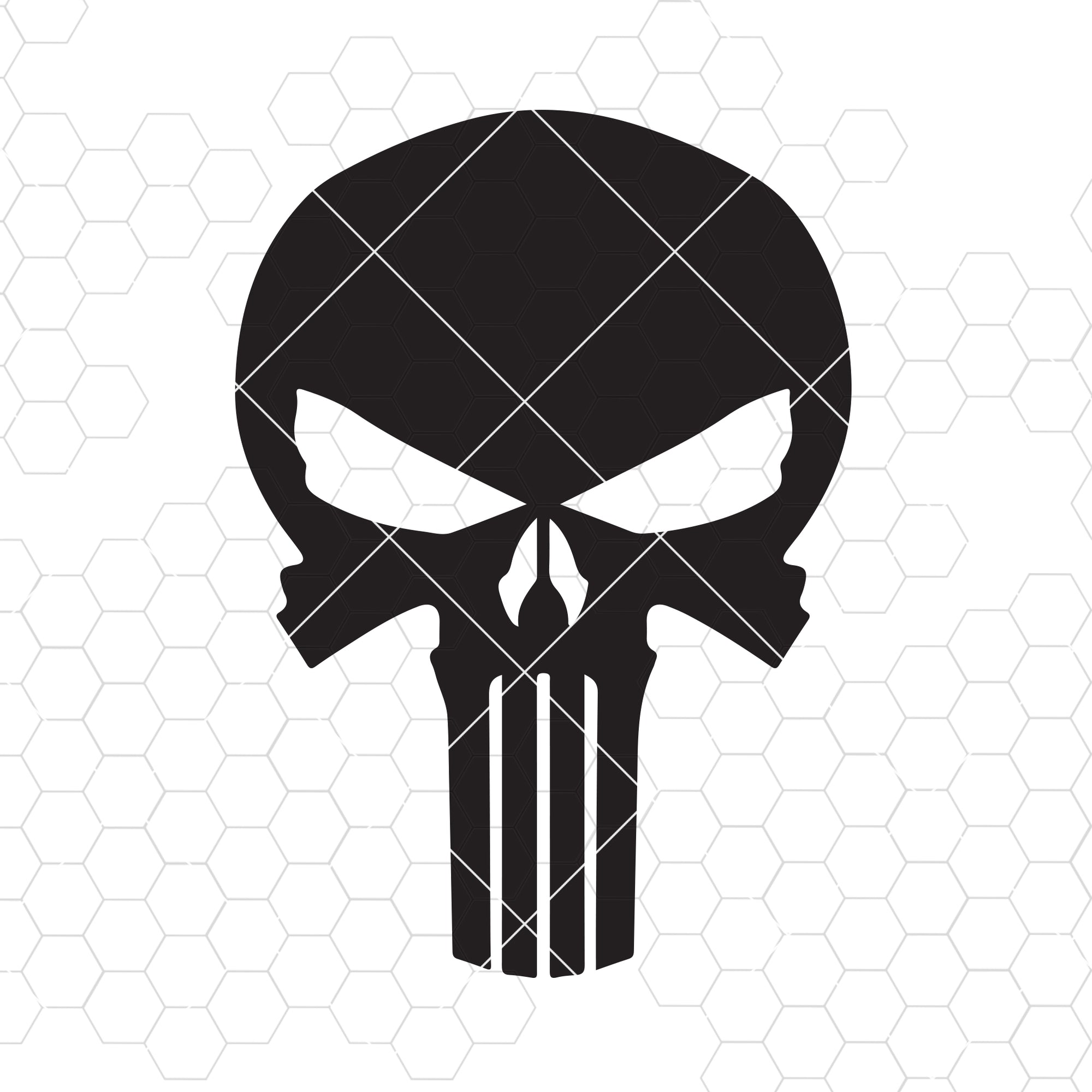 Punisher Skull svg, png, ai and dxf Files -For Commercial & Personal ...