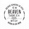 Because Someone We Love is in Heaven SVG, Memorial SVG, Png, Eps, Dxf, Cricut, Cut Files, Silhouette Files, Download, Print
