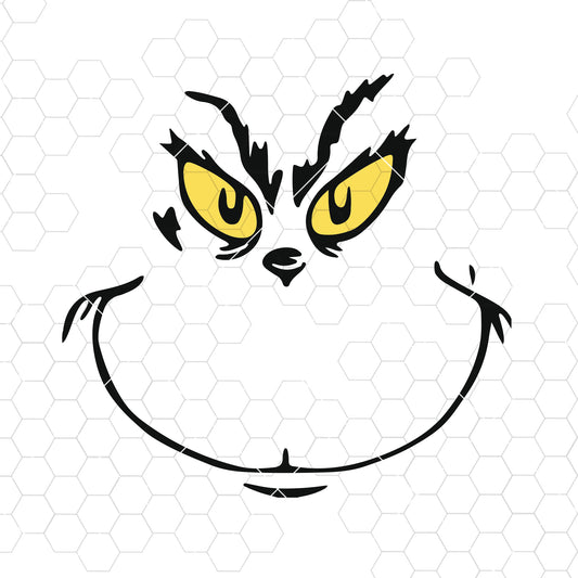 Grinch face SVG Design cut file for Cricut & Silhouette by DoranStars