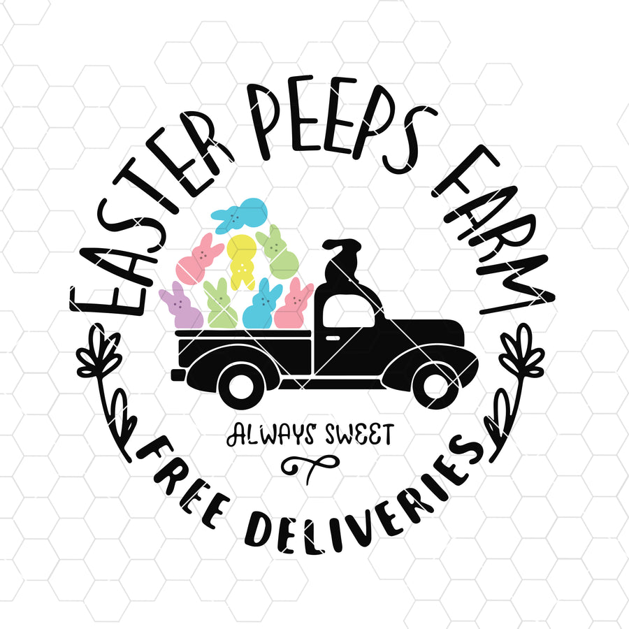 Easter Peeps Farm Free Deliveries Svg Trending Svg Easter Peeps Farm, Peeps Farm Svg
