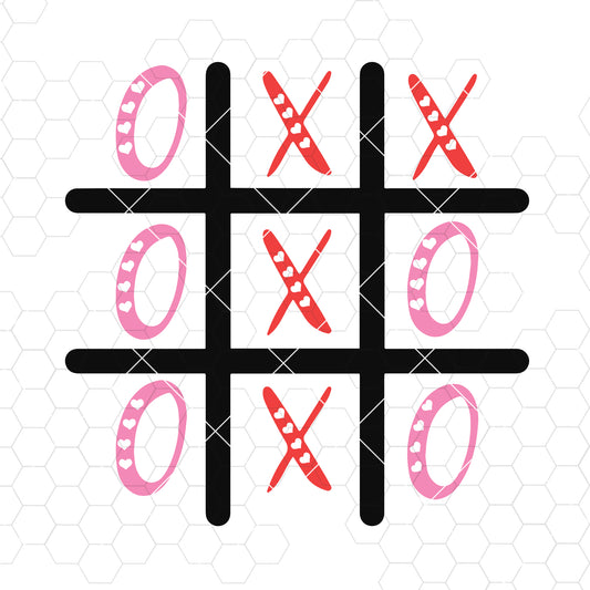 Tic Tac Toe Valentine Digital Cut Files Svg, Dxf, Eps, Png, Cricut Vector, Digital Cut Files Download