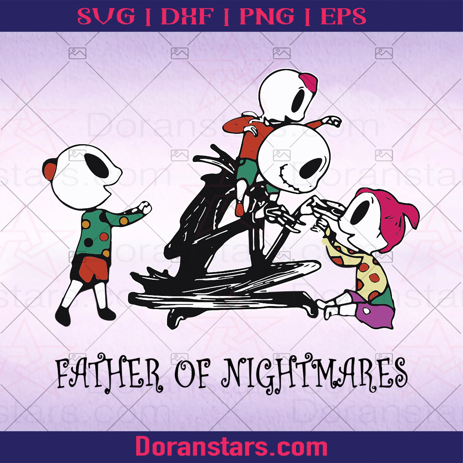 Father Of Nightmares SVG, Jack Skellington SVG, Nightmare Before Christmas SVG, Halloween svg
