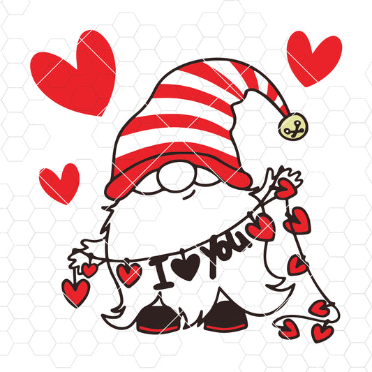 Valentines day svg gift Valentine Svg, i love you svg, Clipart Gnomes Hearts Svg, Scandinavian Gnome Svg, Cards Shirt Mugs Dxf, Eps, Png
