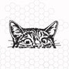 Funny Cat Clipart | Cat SVG | Cat Clip Art Hand Drawn Cat Sketch Clip Art Kitty Cat Cut File for Cricut File for Silhouette Cutting Machine
