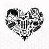 Harry Potter Heart Svg, Heart SVG, Hogwarts SVG, SVG Files, Png, Svg, Jpg, Eps, Dxf, Digital Download, Digital Design