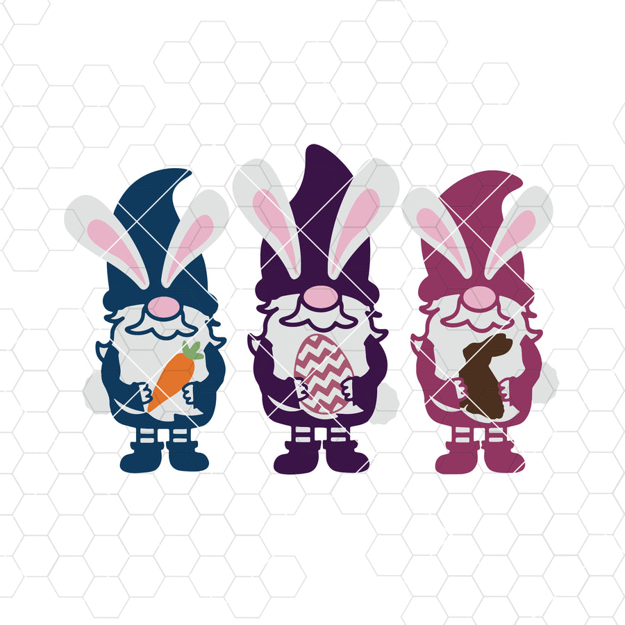 Easter Gnomes SVG | Easter Bunny Digital Cut Files Svg, Dxf, Eps, Png, Cricut Vector, Digital Cut Files Download