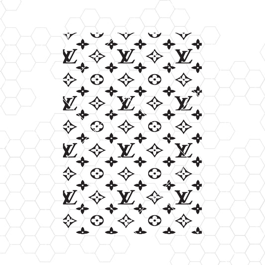 Designer Logo Inspired Pattern Instant Download Svg Dxf Png Pdf Cut File Printable SVG Design cut file for Cricut &