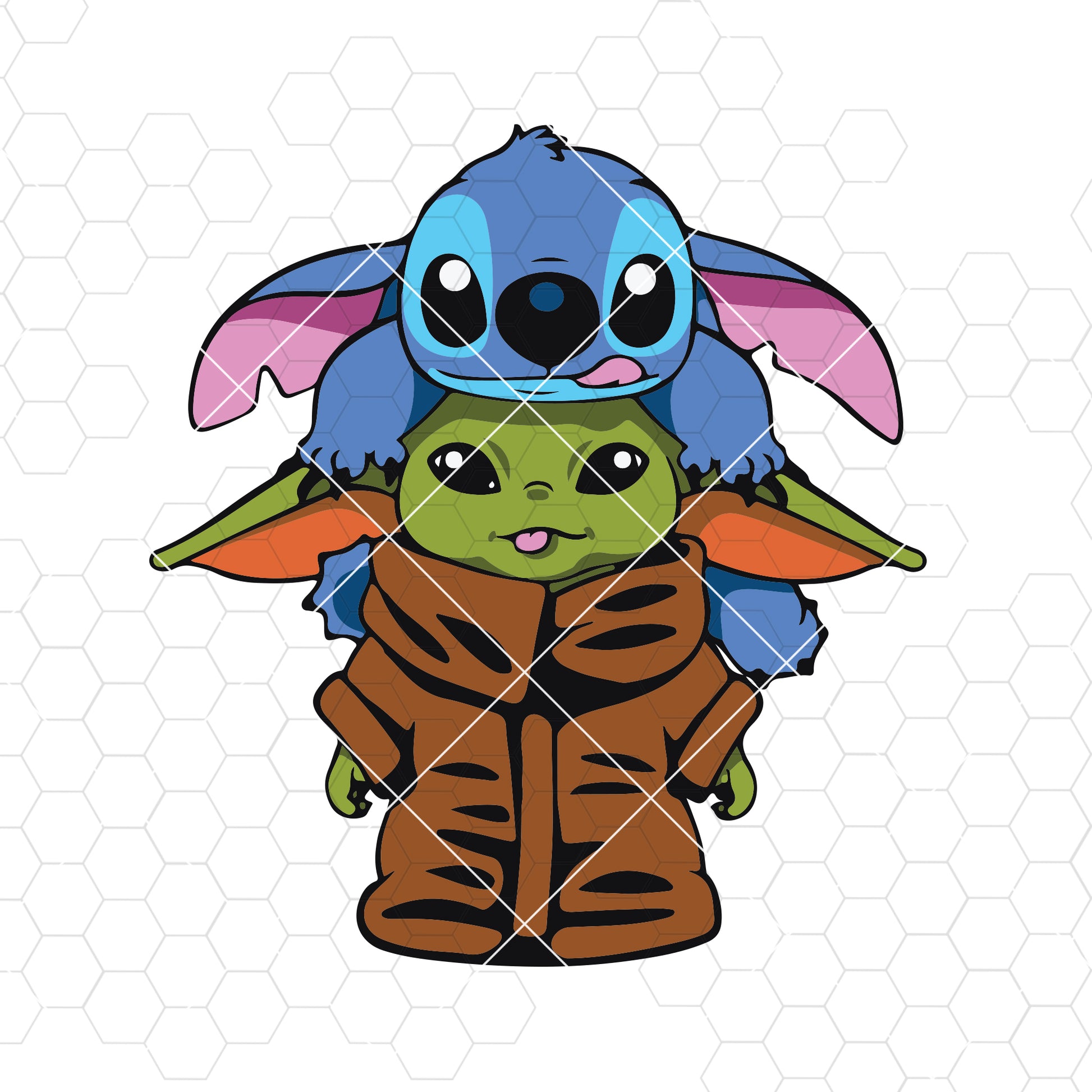 Yoda And Stitch,Digital file zip Download svg , png , jpge , pdf , eps , ai ,Instant Download