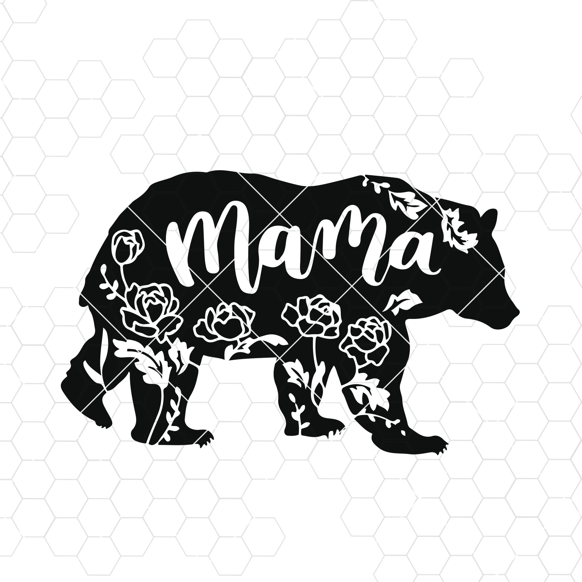 Mama Bear SVG Mama SVG Floral Mama Bear SVG Mama Bear 